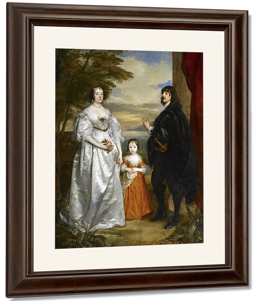 James Seventh Earl Of Derby His Lady And Child By Anthony Van Dyck Fine Art Print