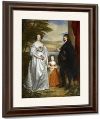 James Seventh Earl Of Derby His Lady And Child By Anthony Van Dyck Fine Art Print