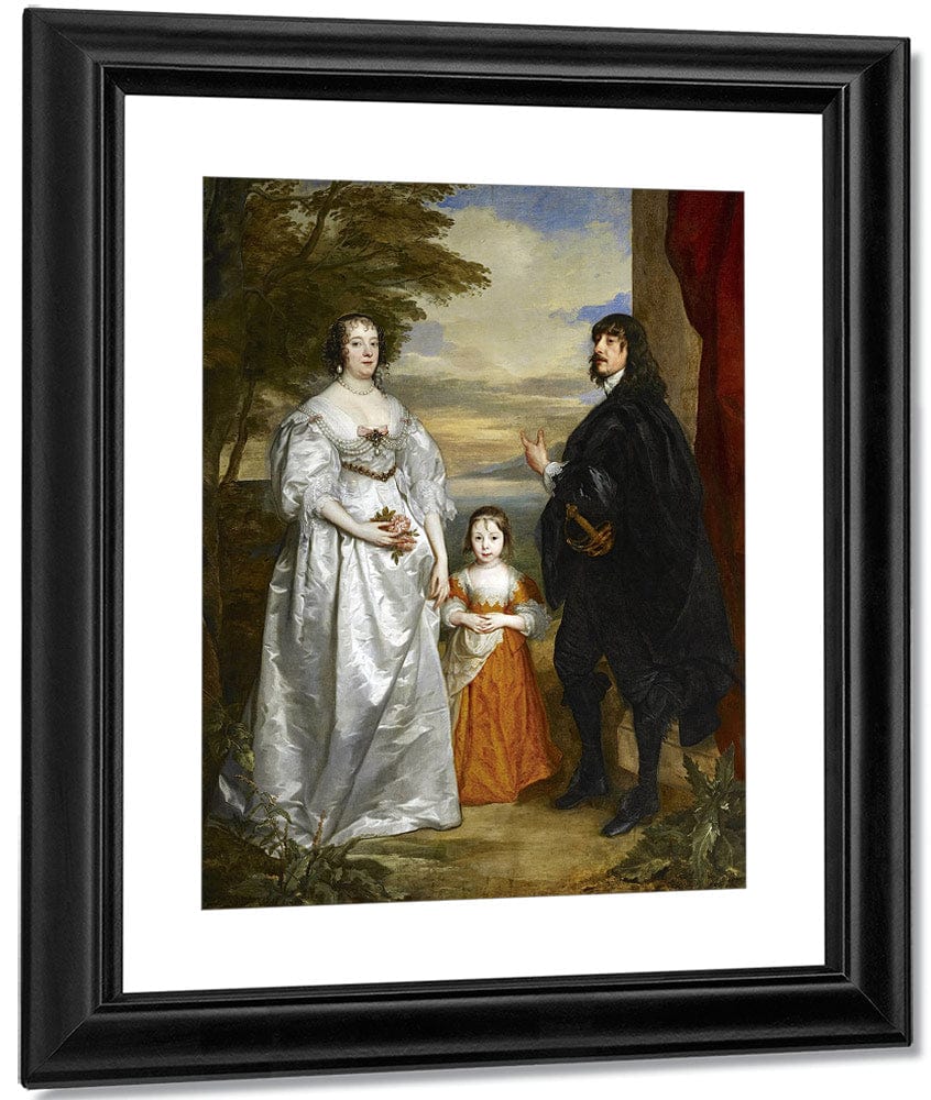 James Seventh Earl Of Derby His Lady And Child By Anthony Van Dyck Fine Art Print