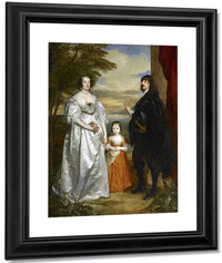 James Seventh Earl Of Derby His Lady And Child By Anthony Van Dyck Fine Art Print