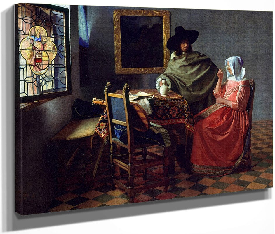 Jan Vermeer Van Delft The Glass Of Wine Upload Tmp By Johannes Vermeer Fine Art Print