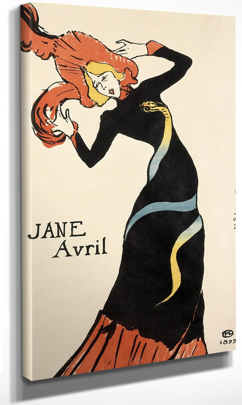 Jane Avril By Henri Marie Raymond De Toulouse Lautrec Monfa Fine Art Print
