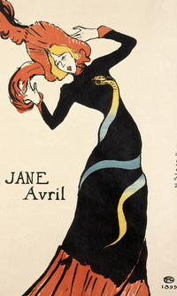 Jane Avril By Henri Marie Raymond De Toulouse Lautrec Monfa Fine Art Print