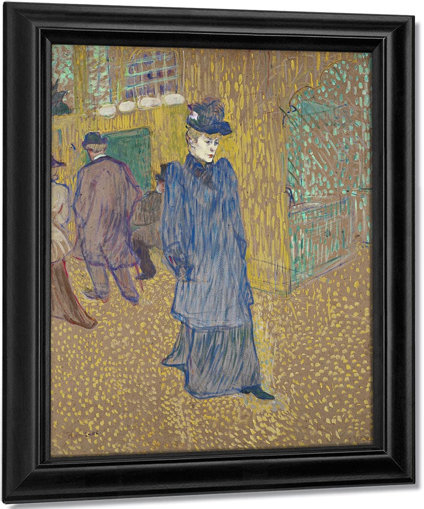 Jane Avril Leaving The Moulin Rouge By Henri Marie Raymond De Toulouse Lautrec Monfa Fine Art Print