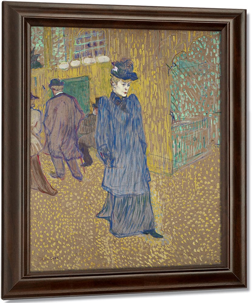 Jane Avril Leaving The Moulin Rouge By Henri Marie Raymond De Toulouse Lautrec Monfa Fine Art Print