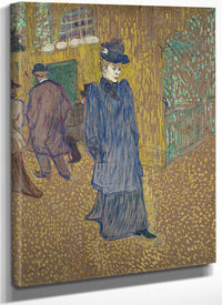 Jane Avril Leaving The Moulin Rouge By Henri Marie Raymond De Toulouse Lautrec Monfa Fine Art Print