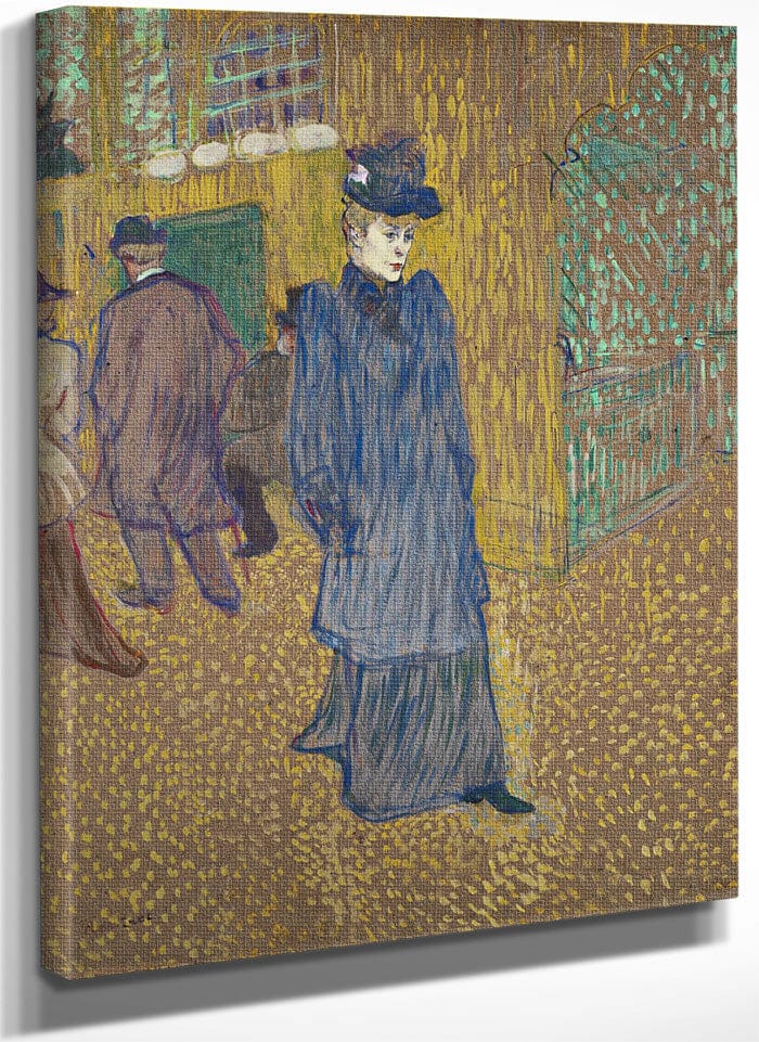 Jane Avril Leaving The Moulin Rouge By Henri Marie Raymond De Toulouse Lautrec Monfa Fine Art Print