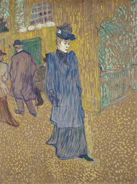 Jane Avril Leaving The Moulin Rouge By Henri Marie Raymond De Toulouse Lautrec Monfa Fine Art Print