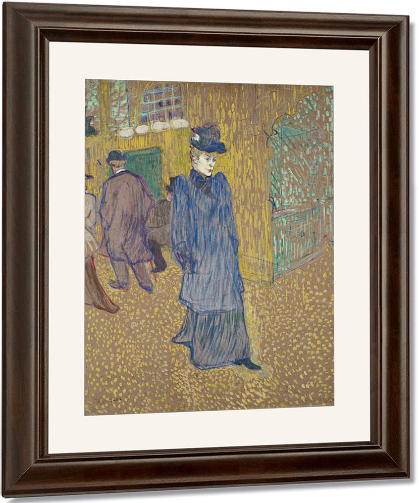 Jane Avril Leaving The Moulin Rouge By Henri Marie Raymond De Toulouse Lautrec Monfa Fine Art Print