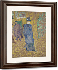 Jane Avril Leaving The Moulin Rouge By Henri Marie Raymond De Toulouse Lautrec Monfa Fine Art Print