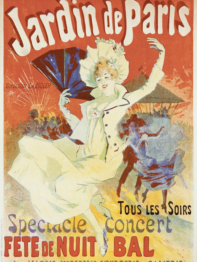 Jardin De Paris By Jules Cheret Fine Art Print