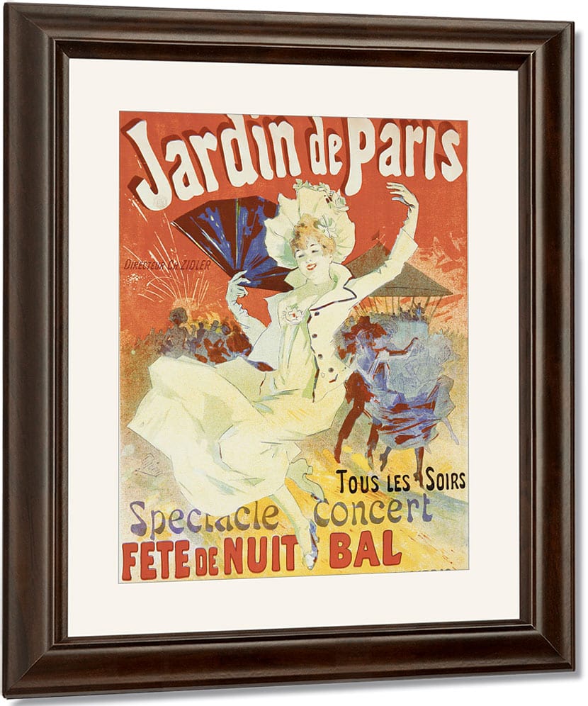 Jardin De Paris By Jules Cheret Fine Art Print