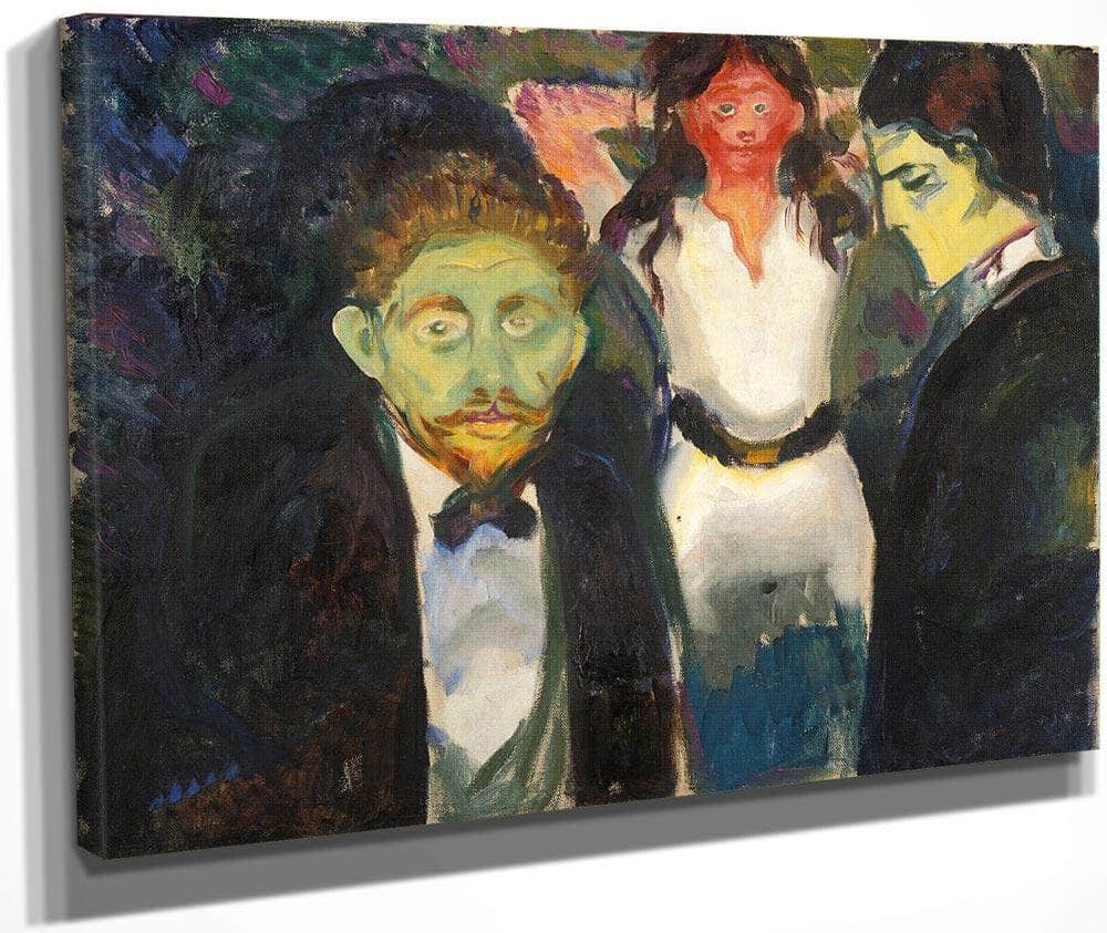 Jealousy 1907 By Edvard Munch Fine Art Print