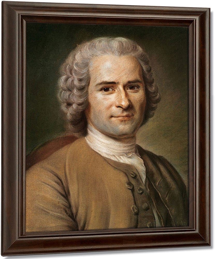 Jean Jacques Rousseau (1712 78) 1 By Maurice Quentin De La Tour Fine Art Print