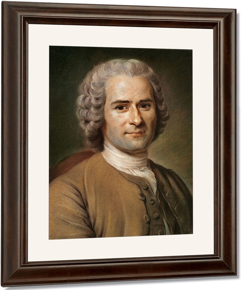 Jean Jacques Rousseau (1712 78) 1 By Maurice Quentin De La Tour Fine Art Print