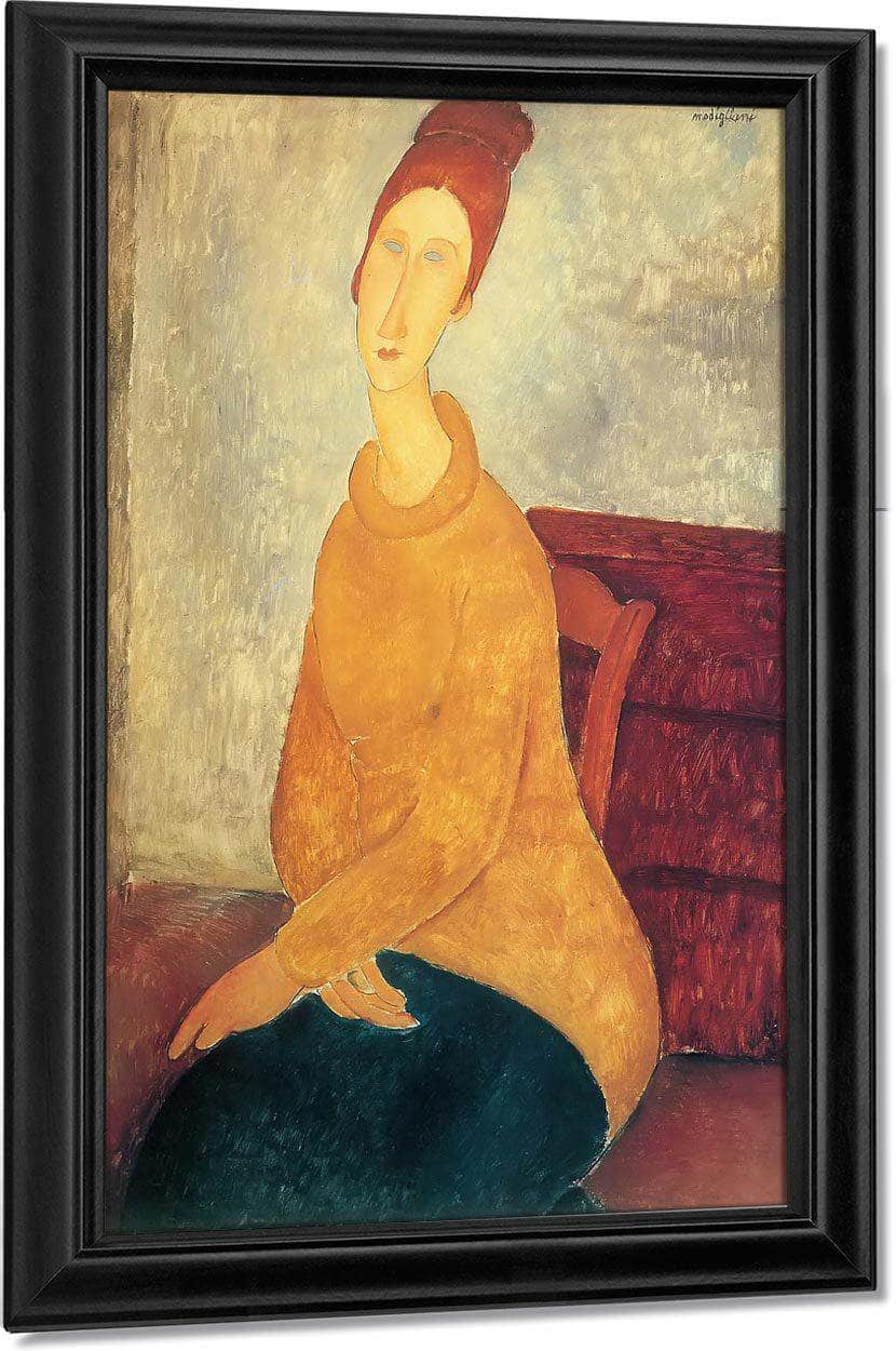 Jeanne Hebuterne In A Yellow Sweater 1918 By Amedeo Modigliani Fine Art Print
