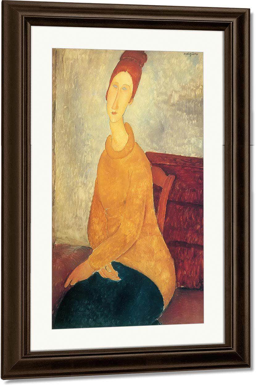 Jeanne Hebuterne In A Yellow Sweater 1918 By Amedeo Modigliani Fine Art Print
