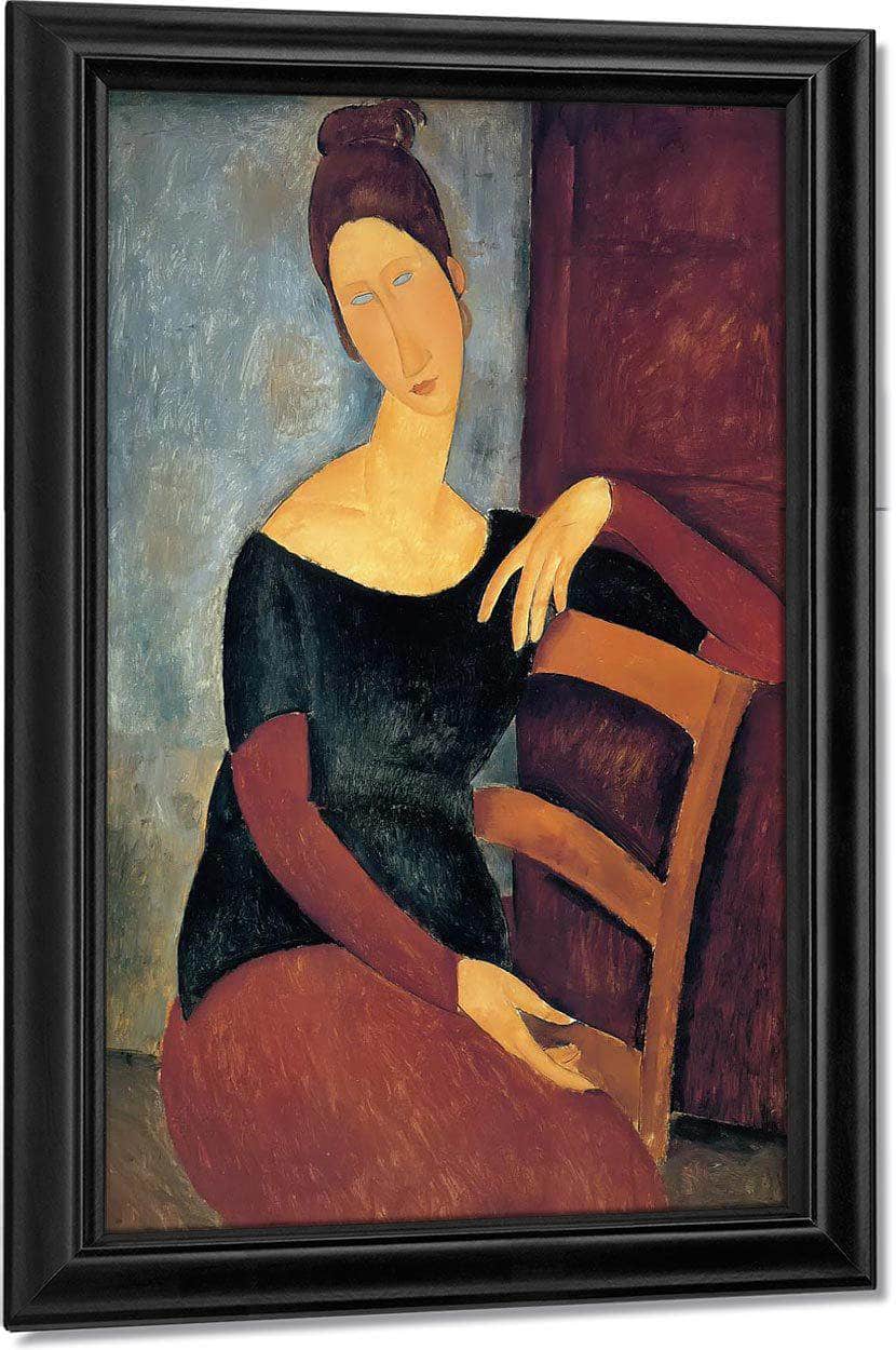 Jeanne Hebuterne The Artist's Wife 1918 By Amedeo Modigliani Fine Art Print