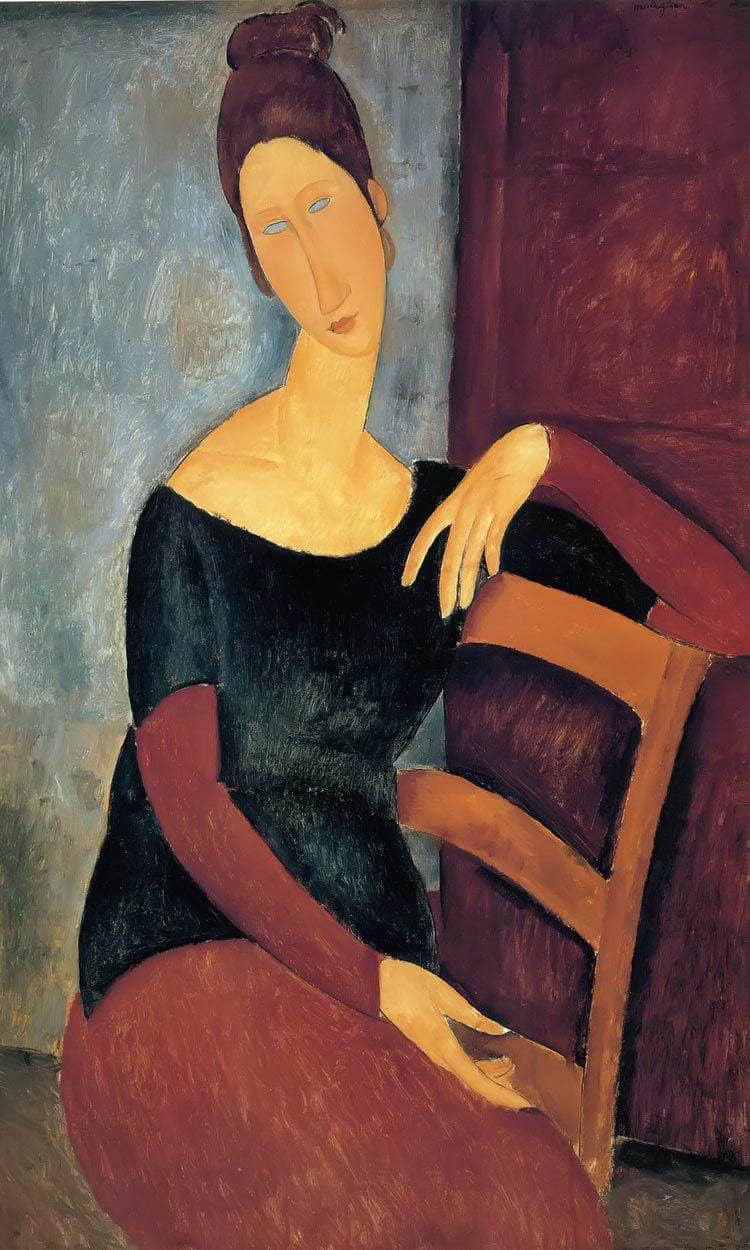 Jeanne Hebuterne The Artist's Wife 1918 By Amedeo Modigliani Fine Art Print