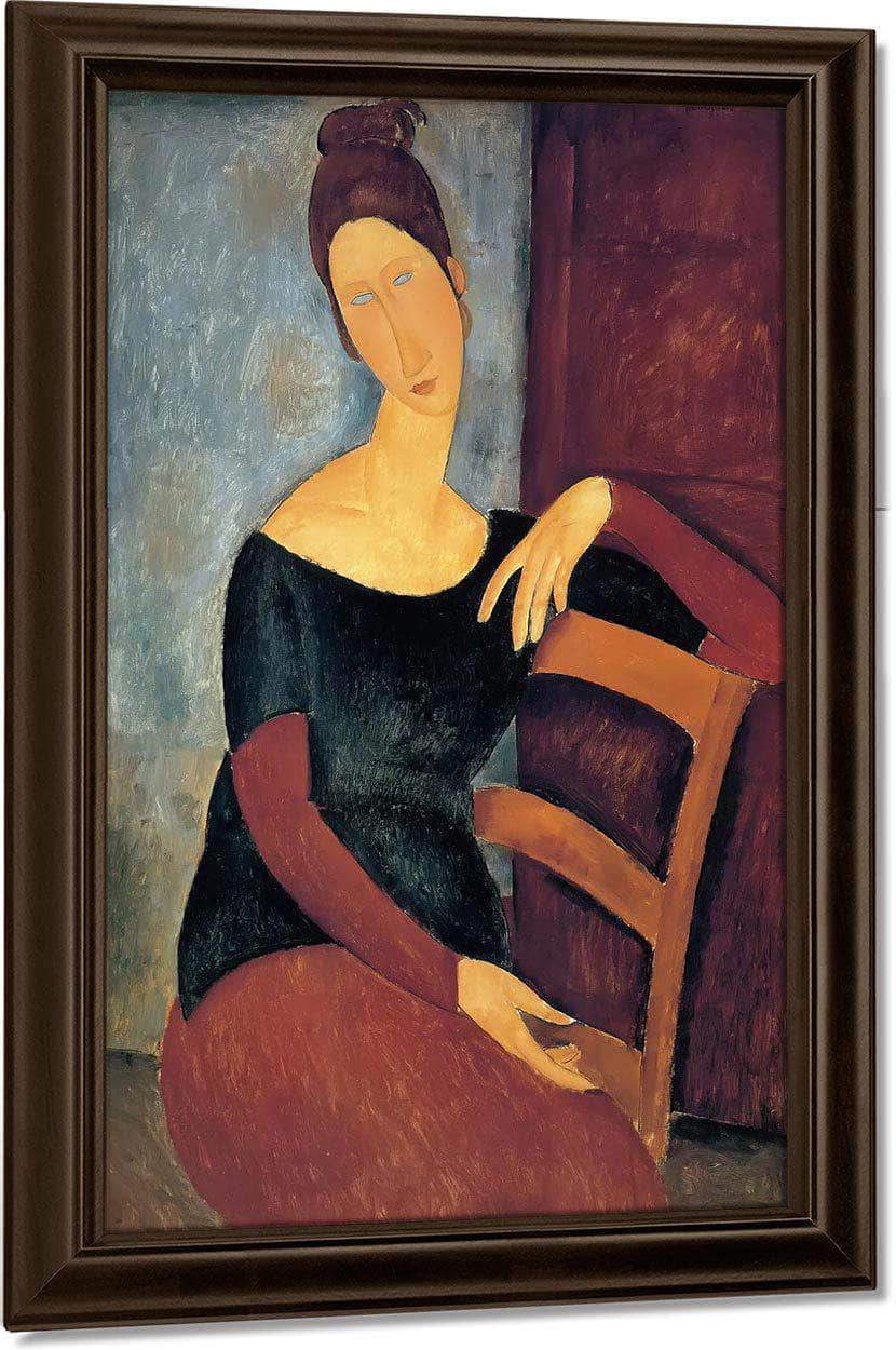 Jeanne Hebuterne The Artist's Wife 1918 By Amedeo Modigliani Fine Art Print