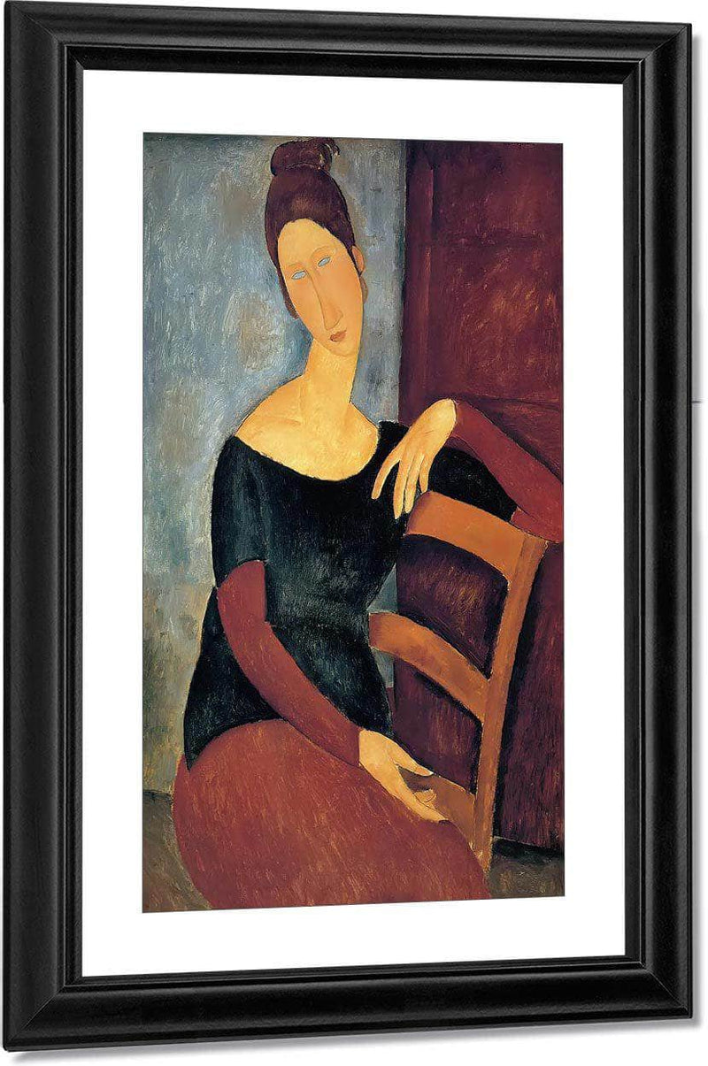 Jeanne Hebuterne The Artist's Wife 1918 By Amedeo Modigliani Fine Art Print