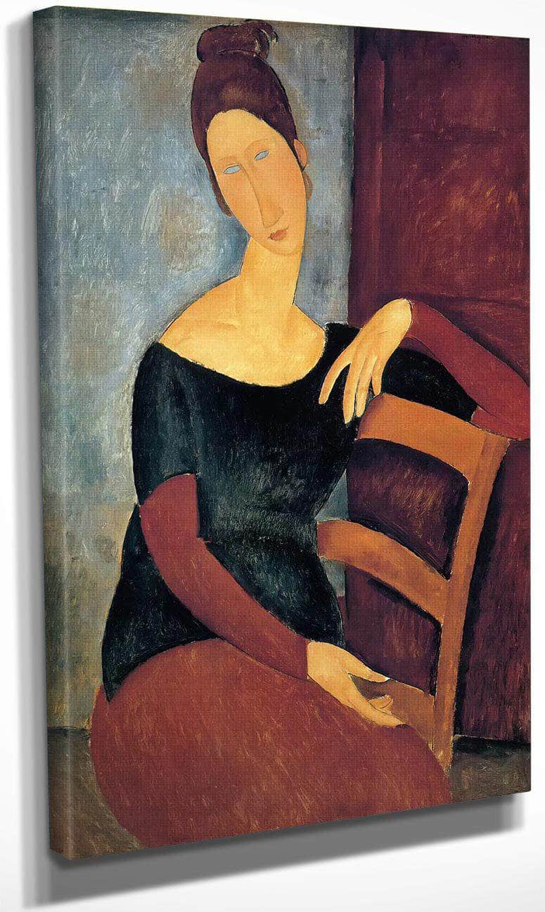 Jeanne Hebuterne The Artist's Wife 1918 By Amedeo Modigliani Fine Art Print