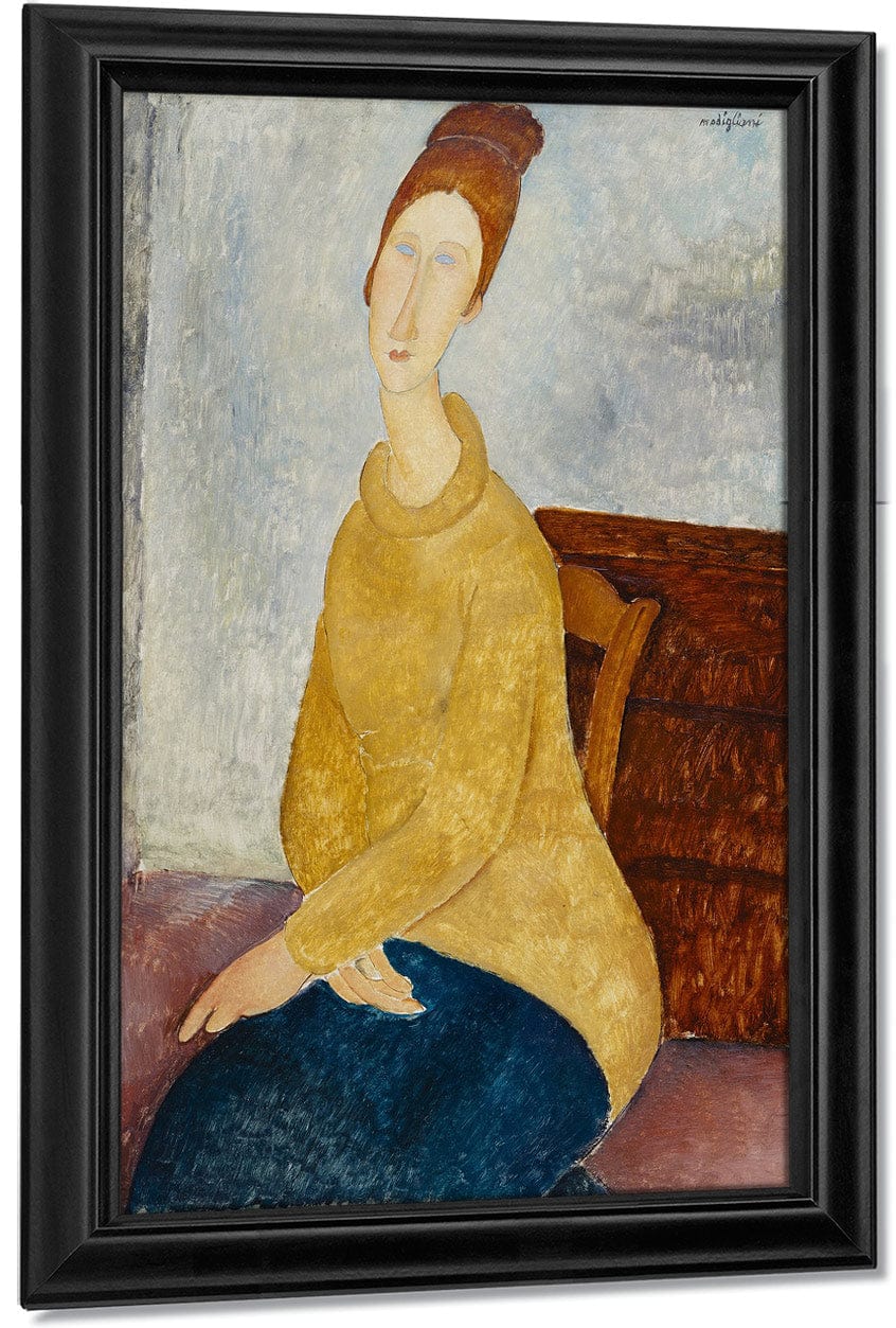 Jeanne Hebuterne With Yellow Sweater (Le Sweater Jaune) By Amedeo Modigliani Fine Art Print