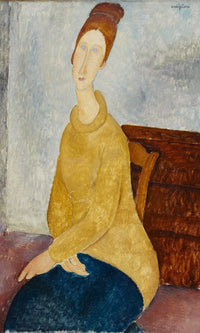Jeanne Hebuterne With Yellow Sweater (Le Sweater Jaune) By Amedeo Modigliani Fine Art Print