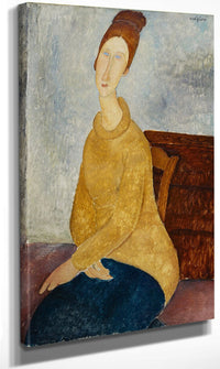 Jeanne Hebuterne With Yellow Sweater (Le Sweater Jaune) By Amedeo Modigliani Fine Art Print
