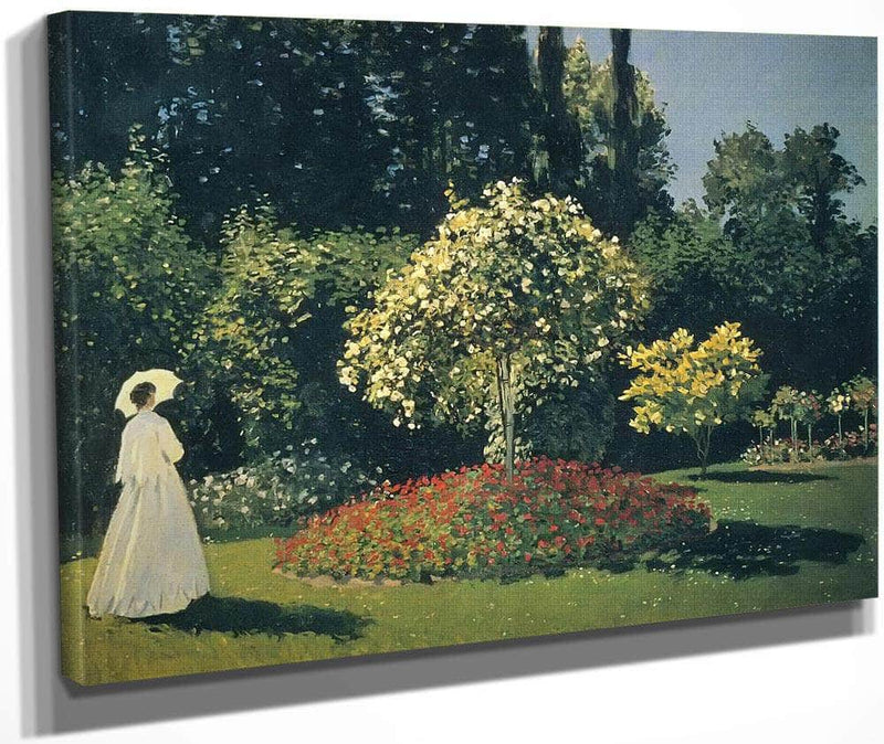 Jeanne Marguerite Lecadre In The Garden At Sainte Adresse By Claude Monet Fine Art Print