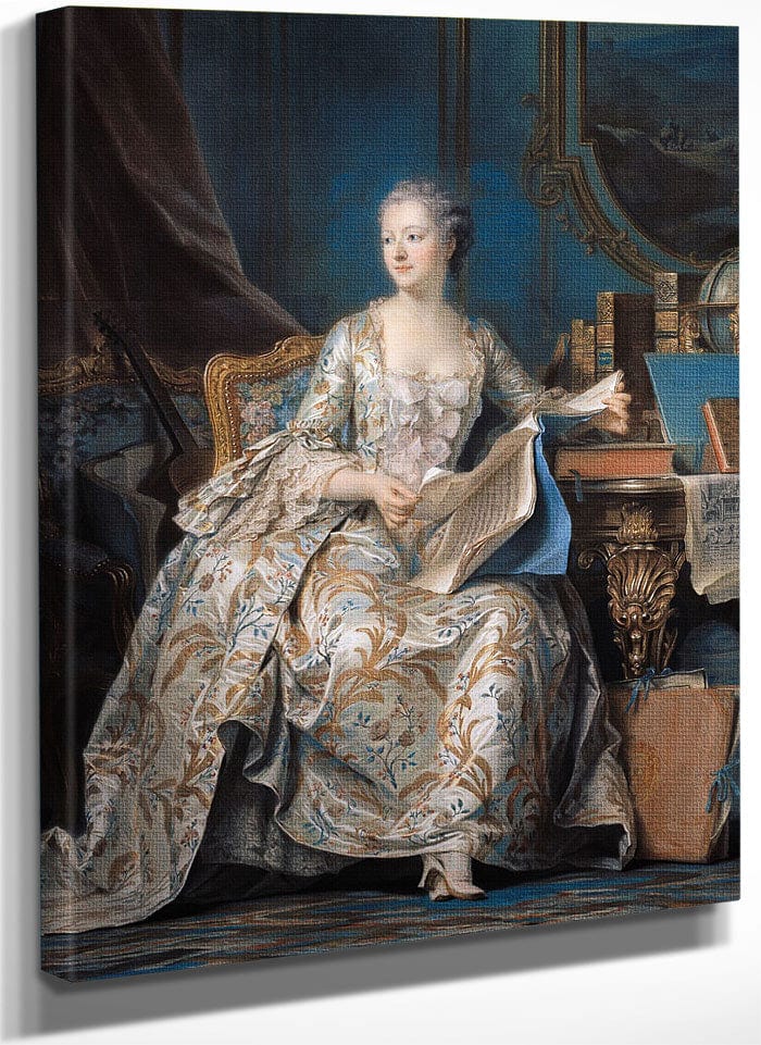Jeanne Poisson (1721 64) The Marquise De Pompadour By Maurice Quentin De La Tour Fine Art Print