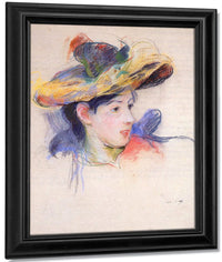 Jeanne Pontillon Wearing A Hat 1893 Pastel By Berthe Morisot Fine Art Print