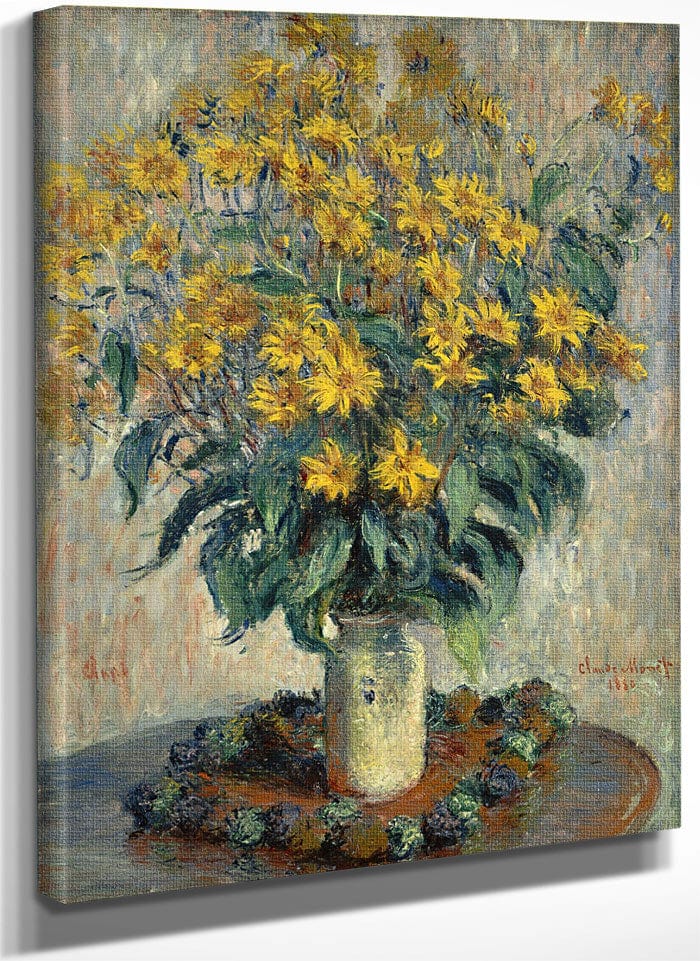 Jerusalem Artichoke Flowers By Claude Monet Fine Art Print