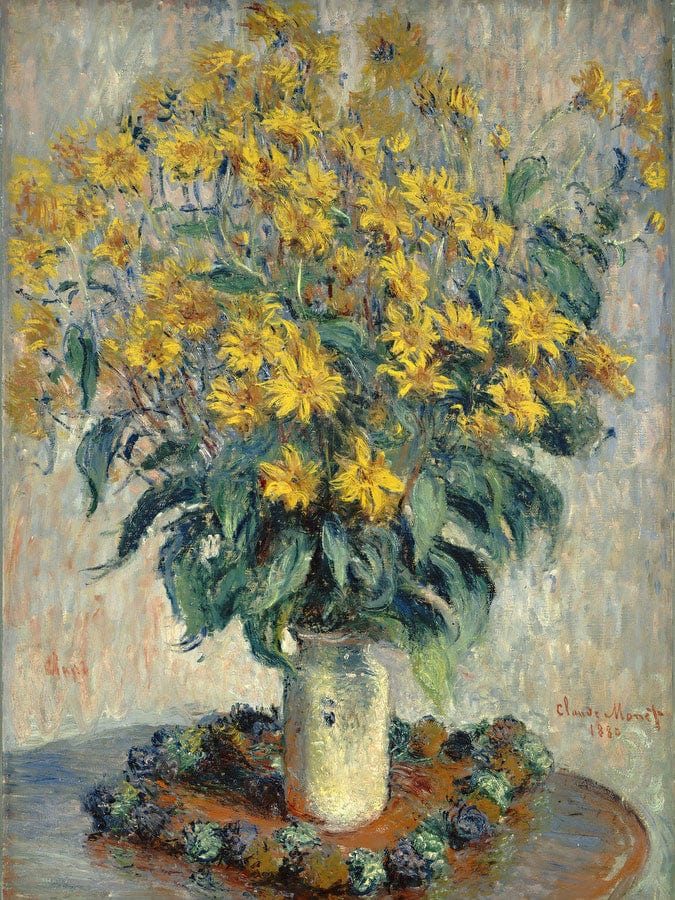 Jerusalem Artichoke Flowers By Claude Monet Fine Art Print