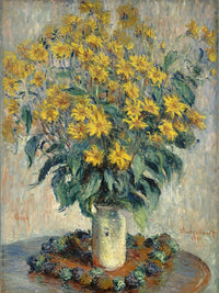 Jerusalem Artichoke Flowers By Claude Monet Fine Art Print