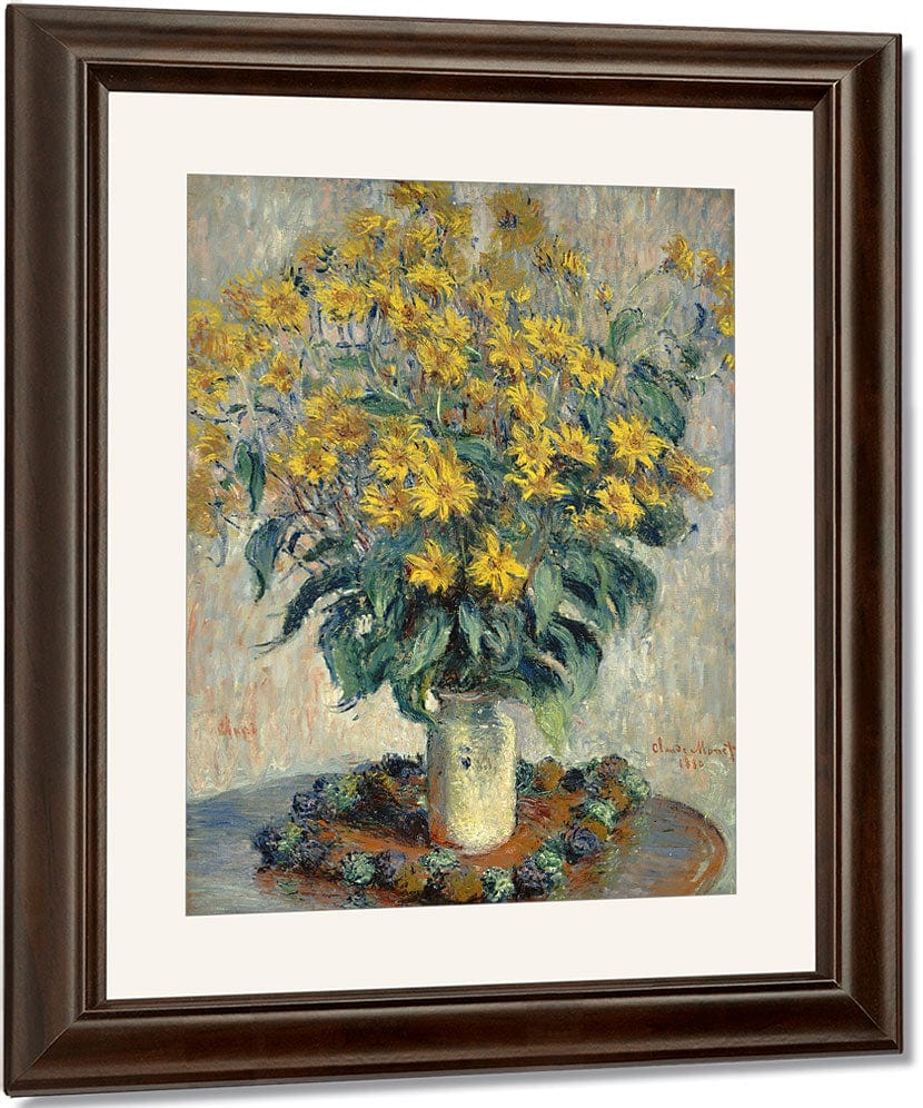 Jerusalem Artichoke Flowers By Claude Monet Fine Art Print