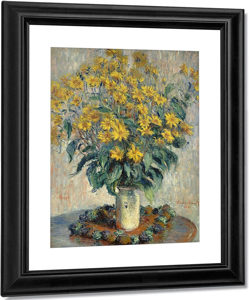 Jerusalem Artichoke Flowers By Claude Monet Fine Art Print
