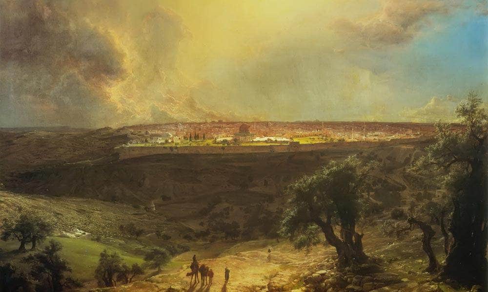 Jerusalem From The Mount Of Olives By Fredric Edwin Church Fine Art Print
