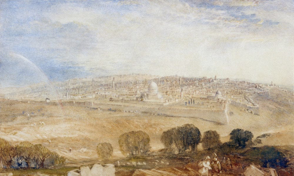 Jerusalem From The Mt. Of Olives By Joseph Mallord William Turner Fine Art Print