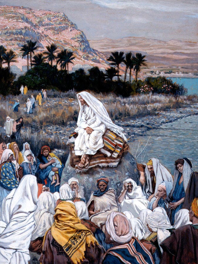Jesus Preaching By The Seashore By James Tissot Fine Art Print
