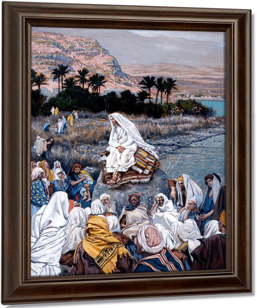 Jesus Preaching By The Seashore By James Tissot Fine Art Print
