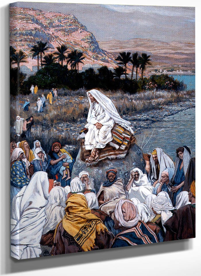 Jesus Preaching By The Seashore By James Tissot Fine Art Print