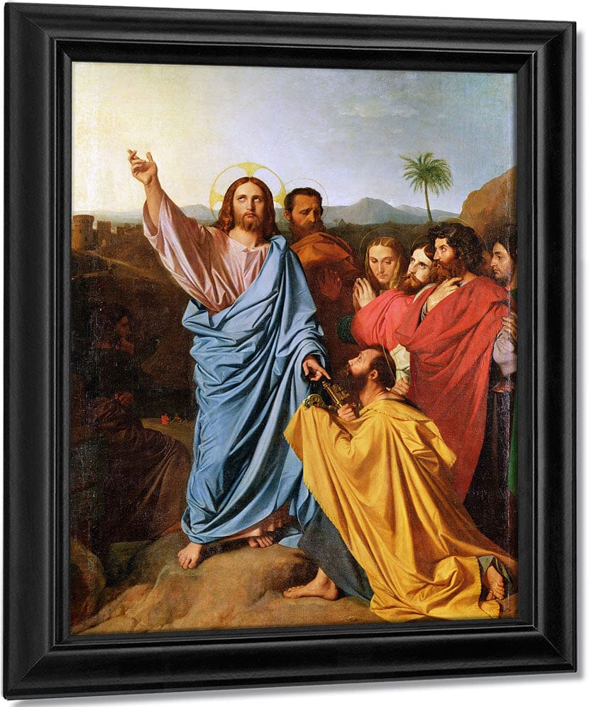Jesus Returning The Keys To St. Peter By Jean Auguste Dominique Ingres Fine Art Print