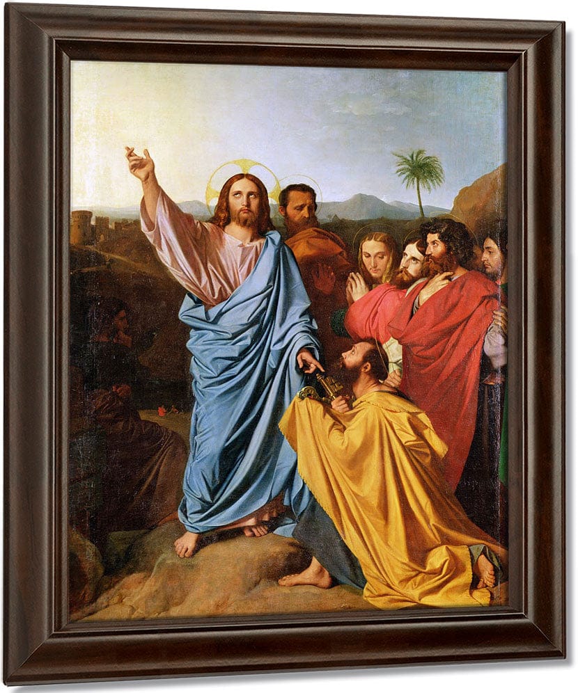 Jesus Returning The Keys To St. Peter By Jean Auguste Dominique Ingres Fine Art Print