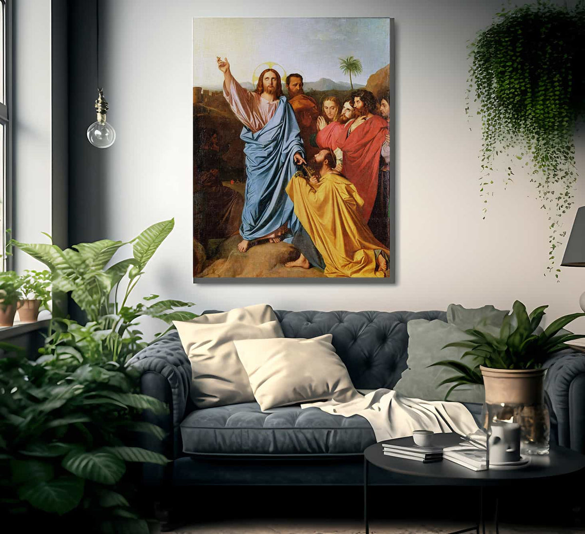 Jesus Returning The Keys To St. Peter By Jean Auguste Dominique Ingres Fine Art Print