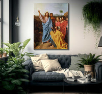 Jesus Returning The Keys To St. Peter By Jean Auguste Dominique Ingres Fine Art Print