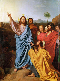 Jesus Returning The Keys To St. Peter By Jean Auguste Dominique Ingres Fine Art Print