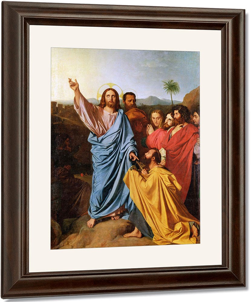 Jesus Returning The Keys To St. Peter By Jean Auguste Dominique Ingres Fine Art Print
