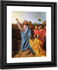 Jesus Returning The Keys To St. Peter By Jean Auguste Dominique Ingres Fine Art Print