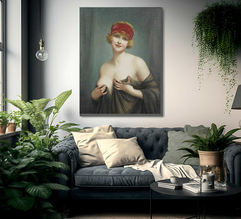 Jeune Femme En Deshabille By Francis Martin Kavel Fine Art Print